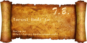 Tercsi Beáta névjegykártya
