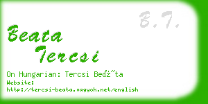 beata tercsi business card